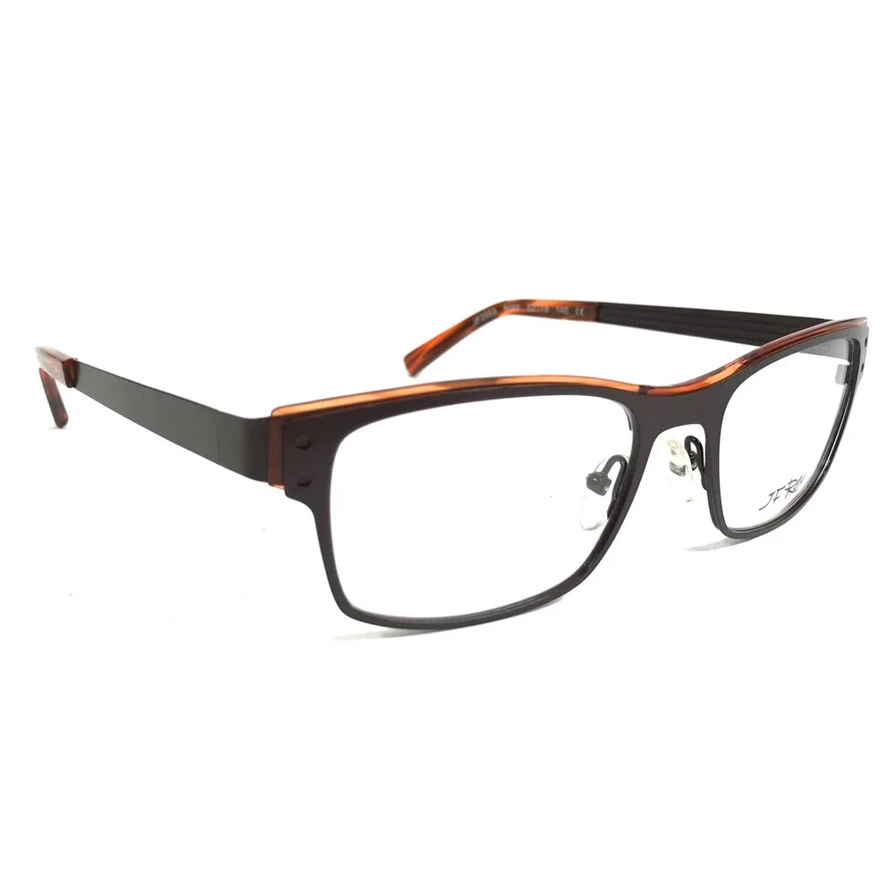 J.F. Rey Eyeglasses Frames JF2553 9060 Matte Brown Orange Horn 52-19-140